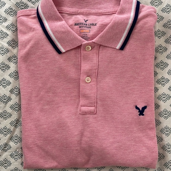 American Eagle Outfitters Pink Classic Polo - Picture 1 of 3